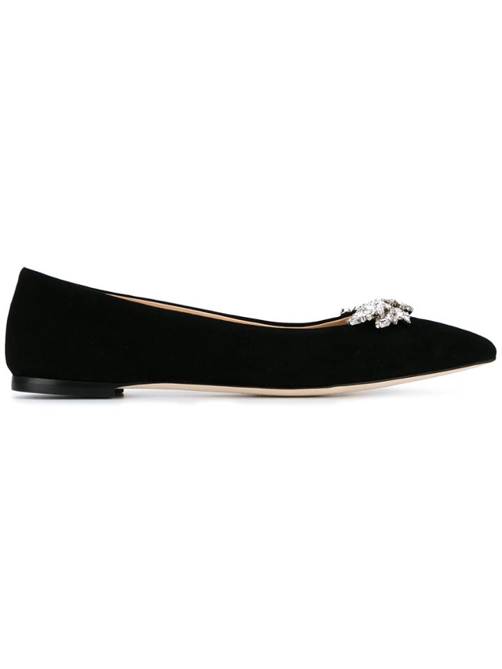 Giuseppe Zanotti Design Lucrezia Pointed Ballerinas - Black