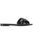 Saint Laurent Tribute Flat Sandals - Black