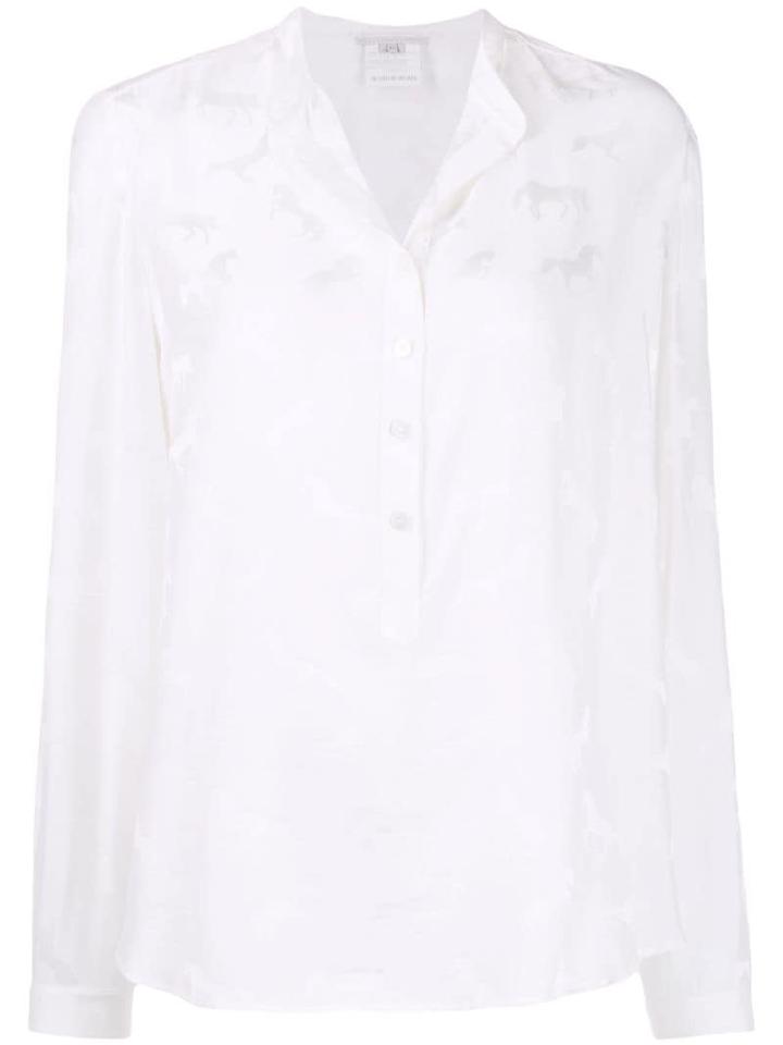 Stella Mccartney Horse Print Blouse - White