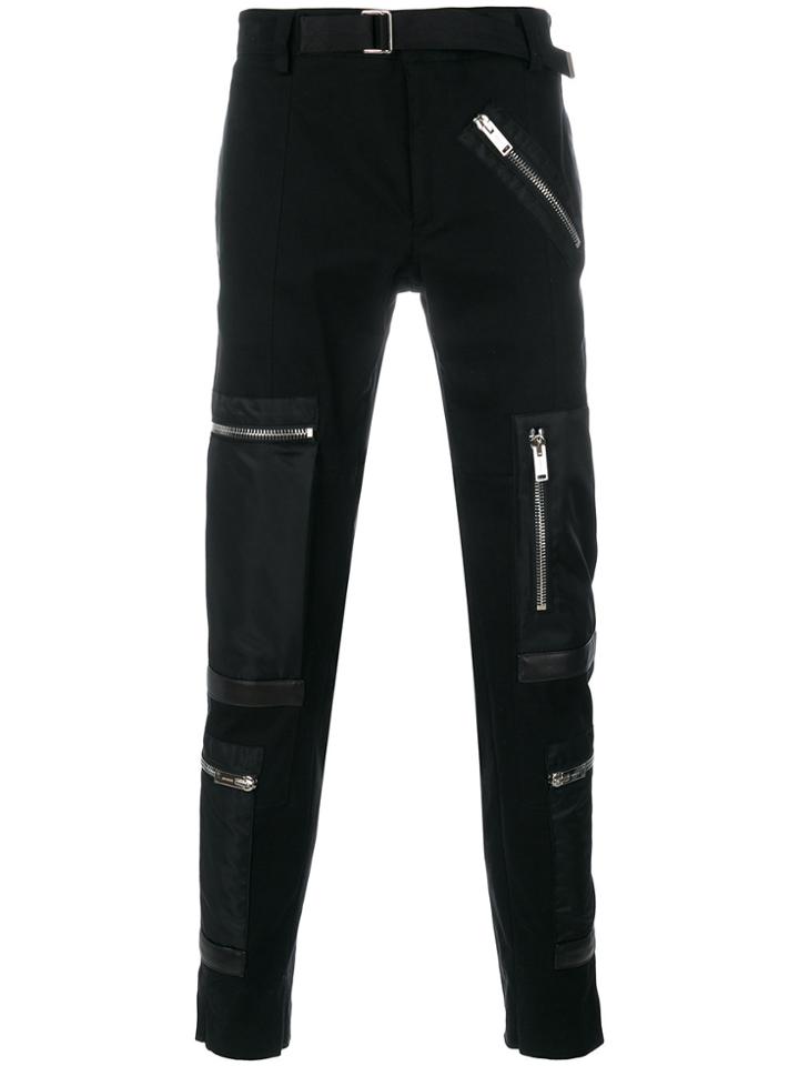 Les Hommes Zipped Cargo Pants - Black
