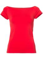 Helmut Lang Slash Neck T-shirt - Red