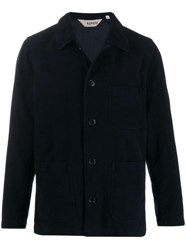Aspesi Three-pocket Light Jacket - Blue