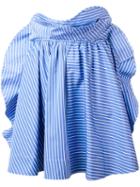 Msgm Striped Skirt, Women's, Size: 44, Blue, Cotton