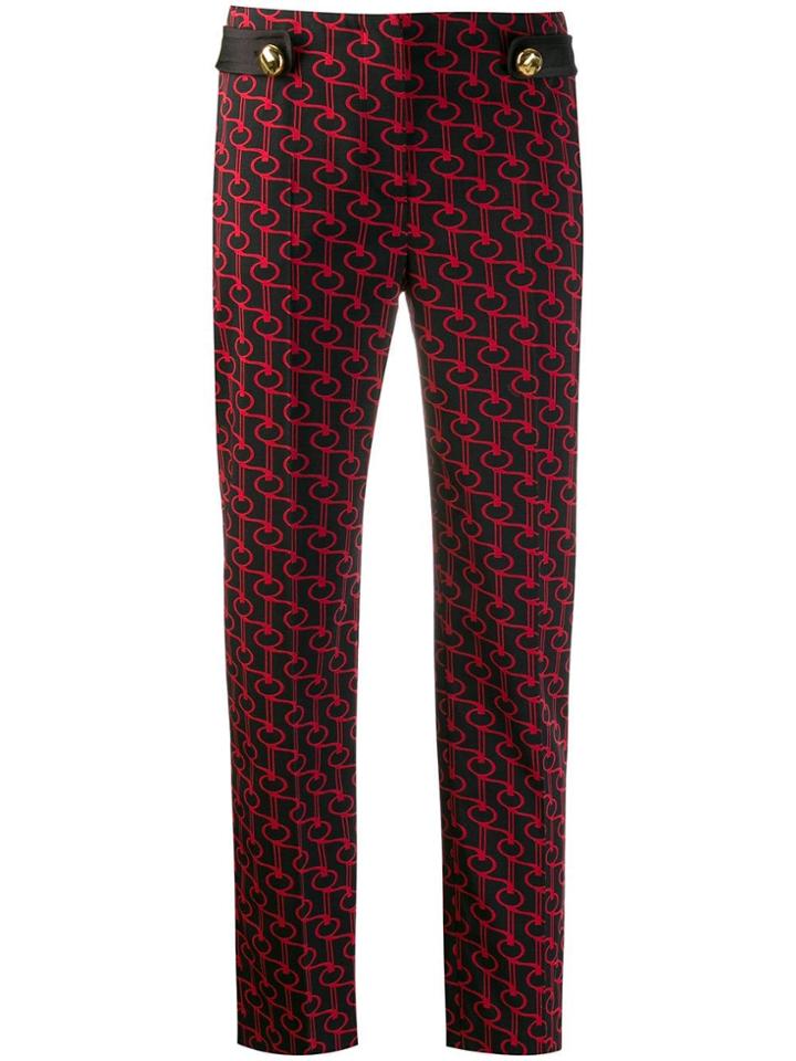 Prada Key Motif Trousers - Black