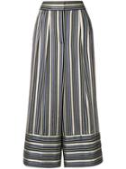 Peter Pilotto Lurex Striped Culottes - Black
