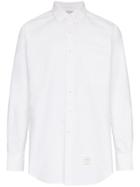 Thom Browne Buttoned Collar Fitted Shirt - White