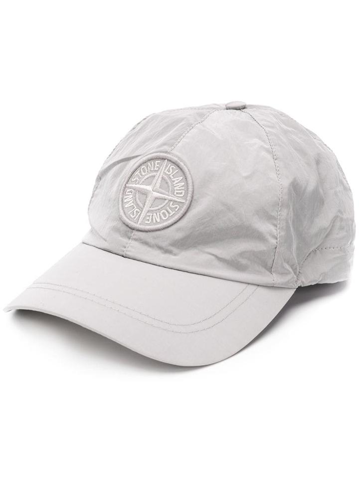 Stone Island Patched Logo Cap - Grey