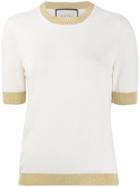 Gucci Lurex Trim Knitted Top - Neutrals