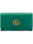Gucci Gg Marmont Continental Wallet - Green