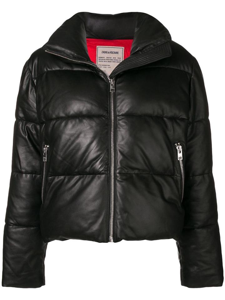 Zadig & Voltaire Fashion Show Cropped Puffer Jacket - Black
