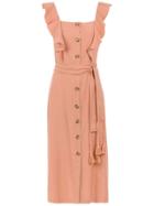 Nk Ruffled Midi Dress - Pink