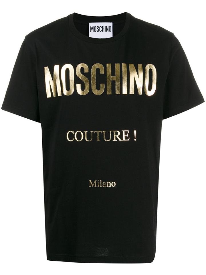 Moschino Reflective Logo T-shirt - Black