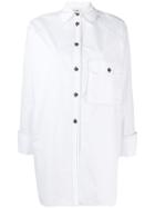 Ganni Oversized Poplin Shirt - White