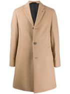 Calvin Klein Straight-fit Buttoned Coat - Brown