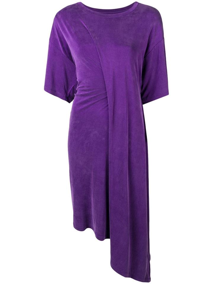 Mm6 Maison Margiela Asymmetric Draped Dress - Purple