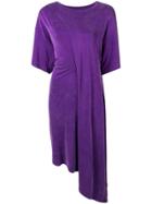 Mm6 Maison Margiela Asymmetric Draped Dress - Purple