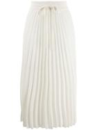 Red Valentino Red Valentino Pleated Midi Skirt - Neutrals