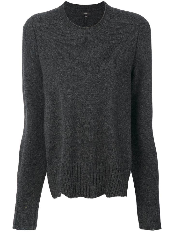 Isabel Marant - Clash Knitted Sweater - Women - Polyamide/camel Hair/wool - 40, Grey, Polyamide/camel Hair/wool
