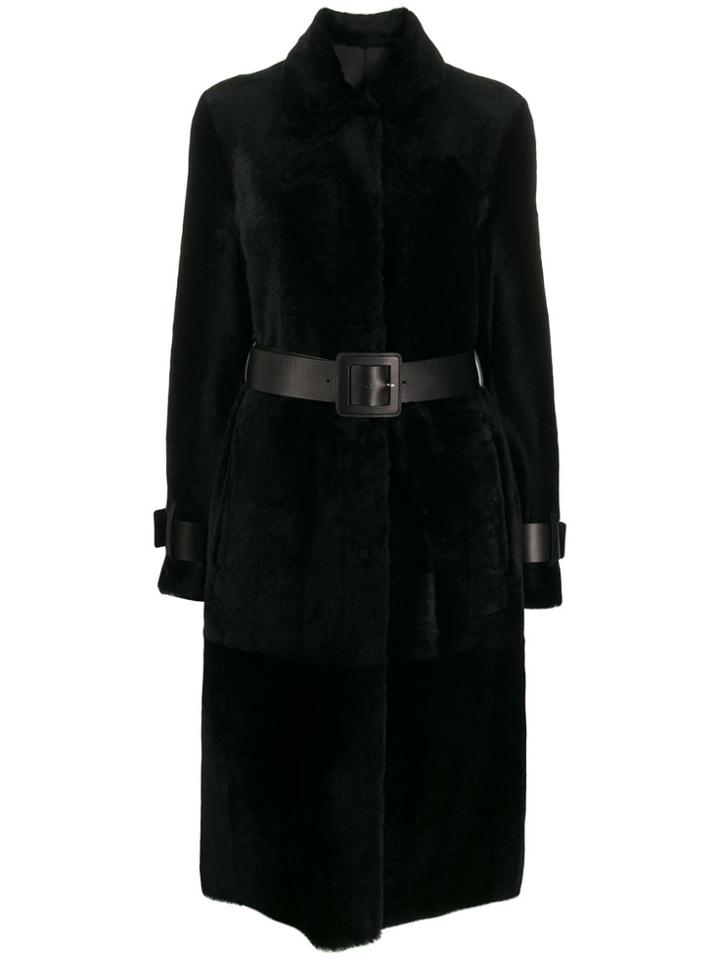 Drome Concealed Front Coat - Black