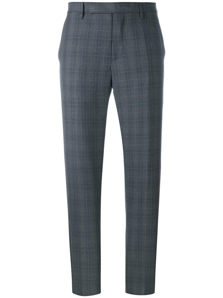 Maison Margiela Checked Straight-leg Trousers - Grey