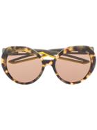 Balenciaga Eyewear Oversized Tortoise-shell Sunglasses - Brown