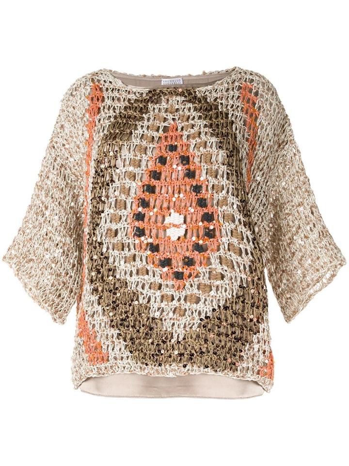 Brunello Cucinelli Loose Knit Top - Multicolour