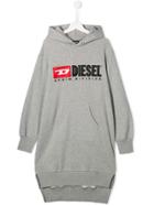 Diesel Kids Teen Hoodie Dress - Grey