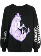 Lost Daze Mad Cat Sweatshirt - Black