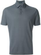 Zanone Classic Polo Shirt, Men's, Size: 54, Grey, Cotton
