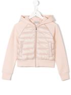 Moncler Kids Paneled Padded Jacket, Girl's, Size: 10 Yrs, Pink/purple