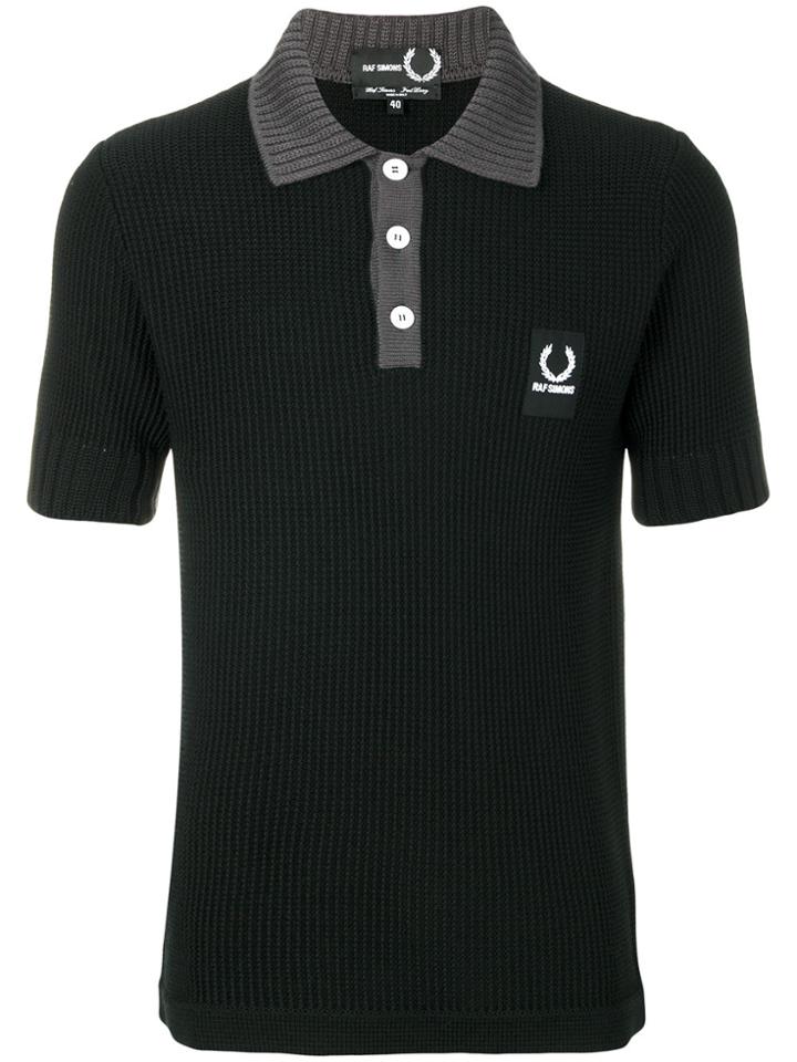 Raf Simons X Fred Perry Contrast Collar Polo Shirt - Black