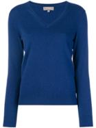 N.peal V Neck Knitted Sweater - Blue