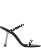 Giuseppe Zanotti Farrah Zebra Sandals - Black
