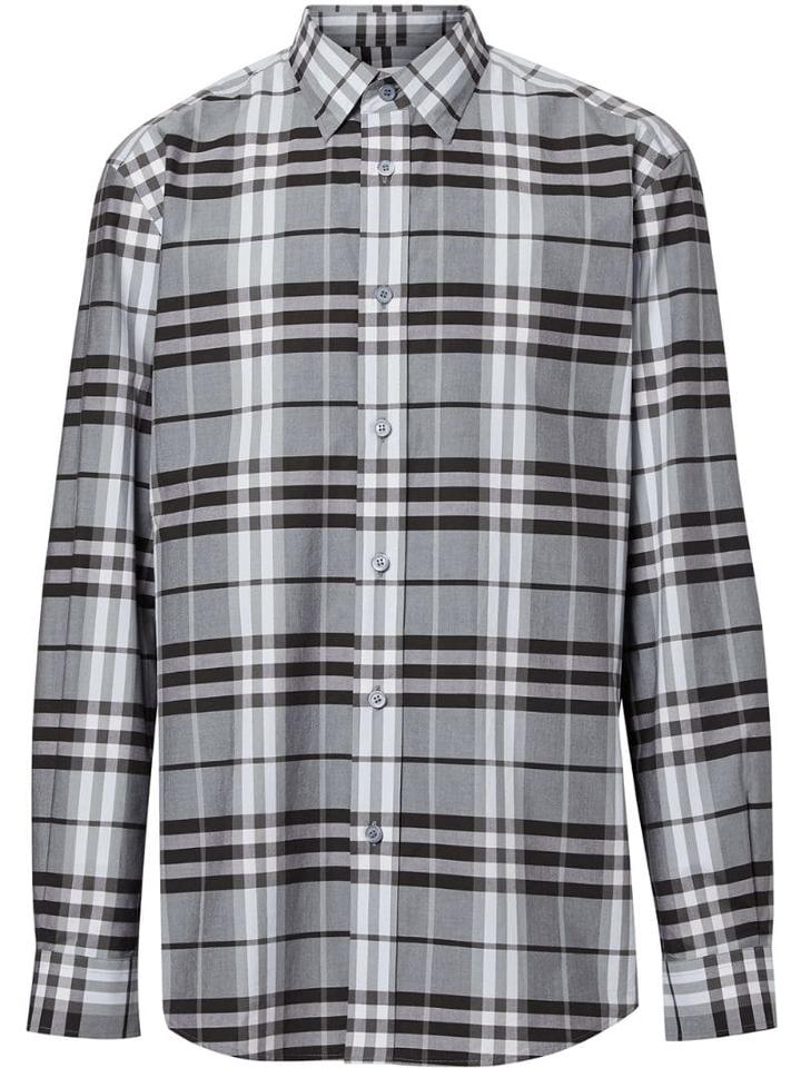 Burberry Vintage Check Cotton Poplin Shirt - Blue