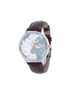 Cerruti 1881 World Map Dial Watch - Metallic