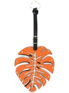 Valentino Valentino Garavani Tropical Dream Leaf Bag Charm, Yellow/orange, Leather