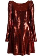 Black Coral Camila Trilly Sequined Dress - Orange
