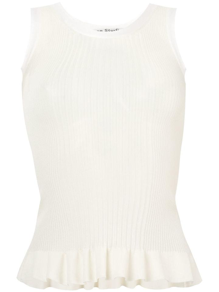 Acne Studios Ribbed Tank Top - White