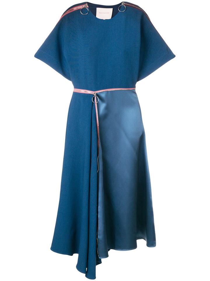 Roksanda Zip Detail Midi Dress - Blue