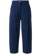 Erika Cavallini Loose Fit Cropped Trousers - Blue