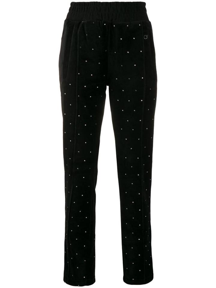 Chiara Ferragni Crystal Embellished Trousers - Black
