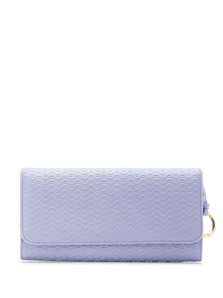 Zanellato Wave-textured Foldover Wallet - Purple