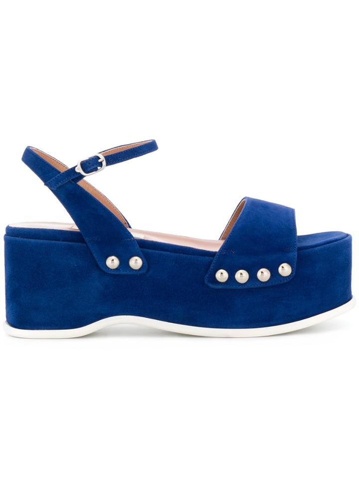 L'autre Chose Platform Sandals - Blue