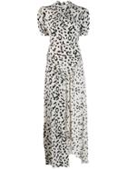 Self-portrait Leopard Print Dress - White