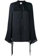 Comme Des Garçons Noir Kei Ninomiya Pussybow Blouse - Black
