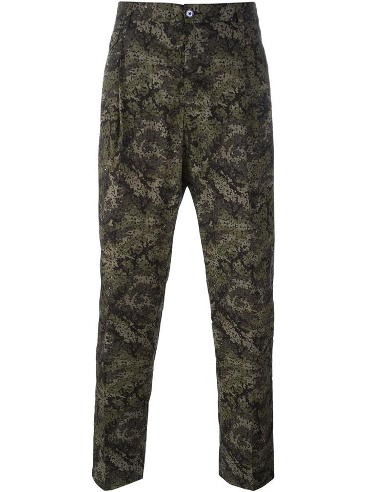 Dolce & Gabbana Pixelated Camouflage Print Trousers