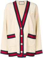 Gucci Web-trimmed Cardigan - Nude & Neutrals