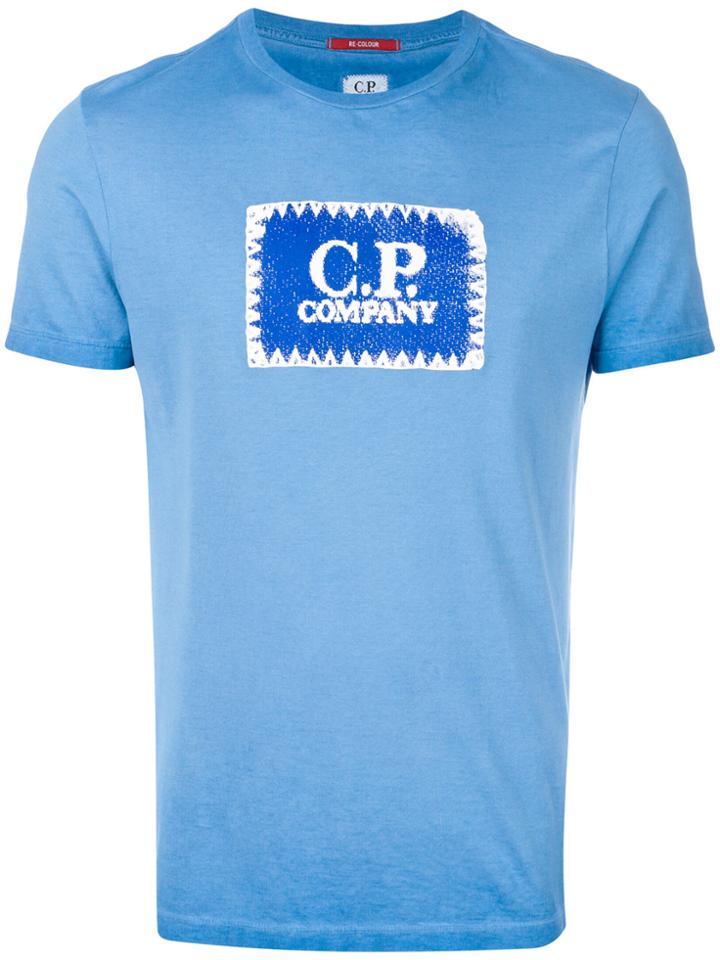 Cp Company Logo Print T-shirt - Blue