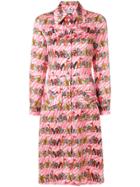 Ultràchic Animal Print Shirt Dress - Pink & Purple