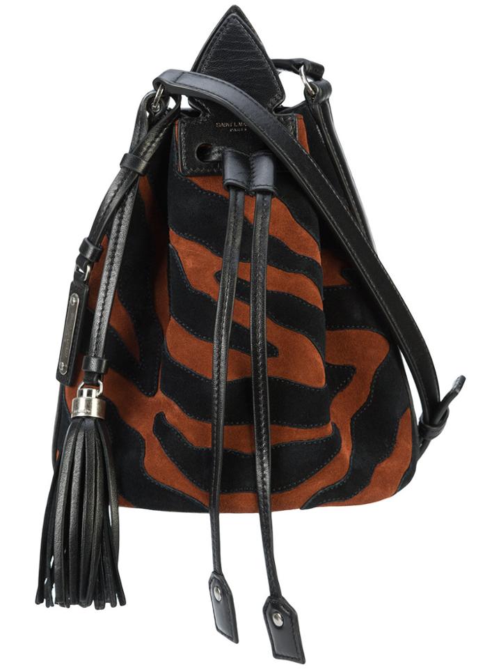 Saint Laurent Anja Bucket Bag - Brown